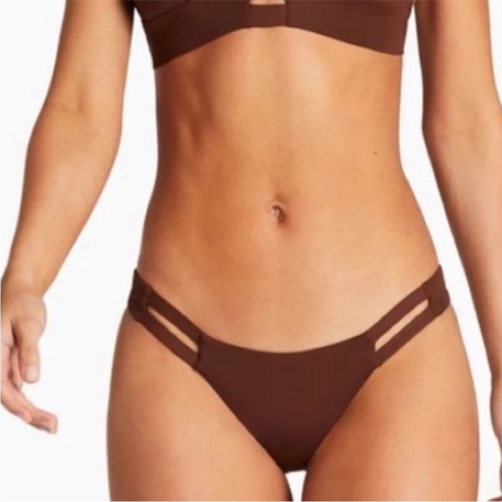 NWT Vitamin A NEUTRA Hipster Bikini Bottom Vintage Brown Size6/Small